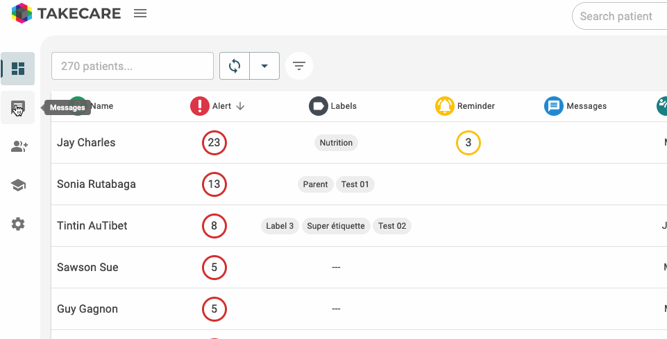 Vue détaillée du menu réorganisé, montrant sa visibilité constante et sa structure intuitive.